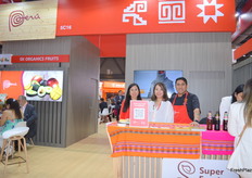 The team hosting the Peruvian pavilion.